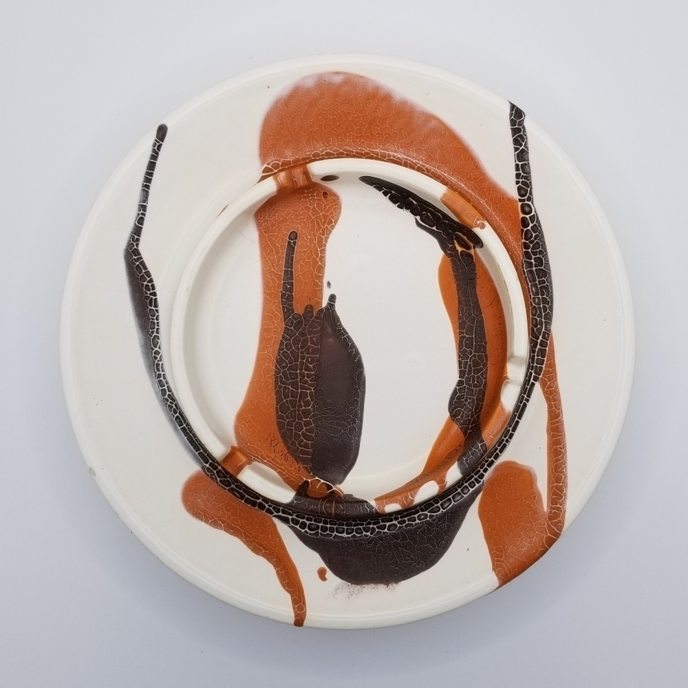 Vintage Royal Haeger Round Painted Ashtray - Picture 4 of 13